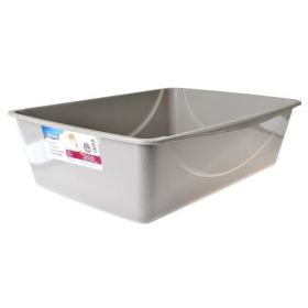 Petmate Litter Pan (Option: Gray  Jumbo (22.3in.L x 16.8W x 6.8in.H))