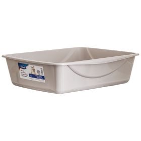 Petmate Litter Pan (Option: Gray  Large (18.5in.L x 15.3in.W x 5.3in.H))